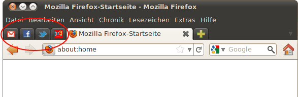 App Tabs in Firefox